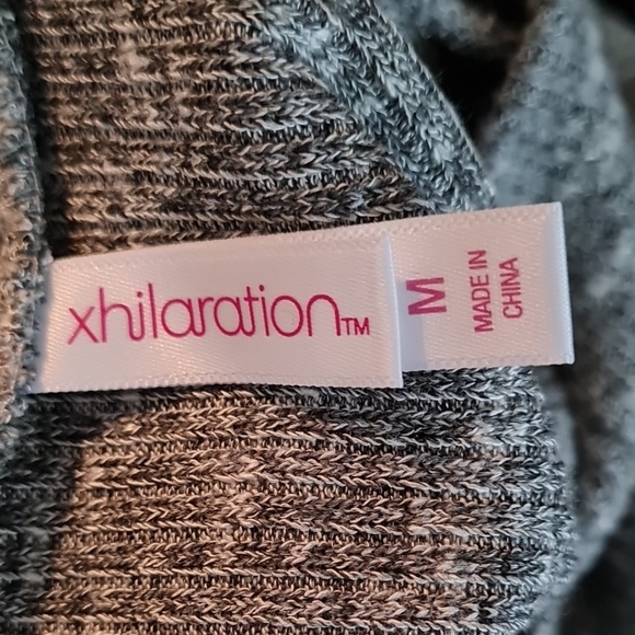 XHILARATION Grey Sheath Dress with Ruched Detail, EUC, mini, soft, comfortable - Picture 2 of 6